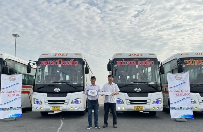 NHÀ XE HÙNG HIẾU ĐẦU TƯ LÔ 08 XE SAMCO FELIX 29 CHỖ NGỒI