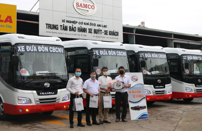 BÀN GIAO LÔ XE KHÁCH SAMCO ALLERGO 29 GHẾ CHO CTY TNHH THÁI HÒA - BẢO LỘC