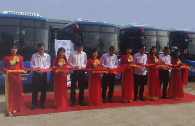 KHAI TRƯƠNG TUYẾN XE BUÝT SAMCO CHẤT LƯỢNG CAO ĐẦU TIÊN TẠI TIỀN GIANG
