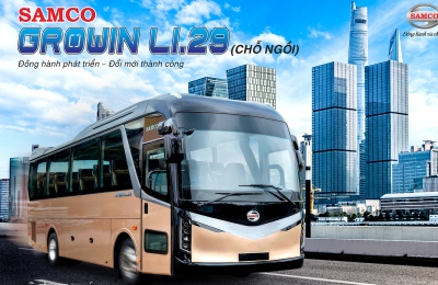 Trình diện phiên bản mới nhất xe Samco Growin 2026 sử dụng hệ thống treo 06 bầu hơi hoàn toàn