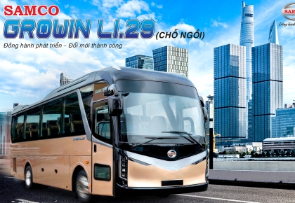 Trình diện phiên bản mới nhất xe Samco Growin 2026 sử dụng hệ thống treo 06 bầu hơi hoàn toàn